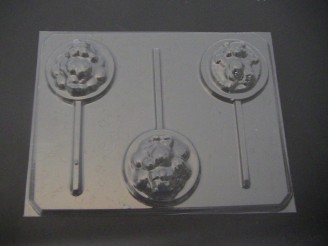 180sp Caring Bears on Round Chocolate or Hard Candy Lollipop Mold